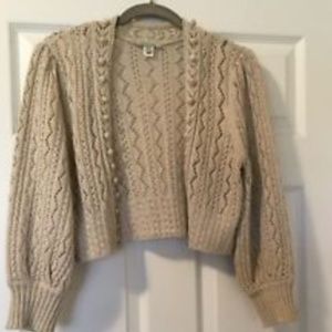 Intuitions Beige Crop Sweater